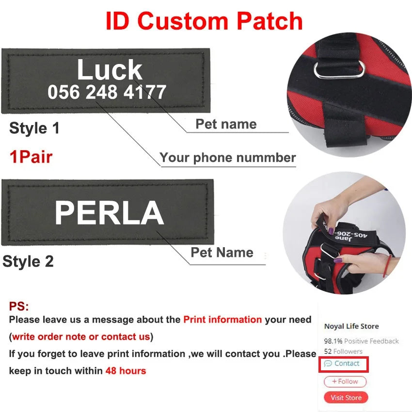 Senior Dog Walking Harness – Reflective & Adjustable