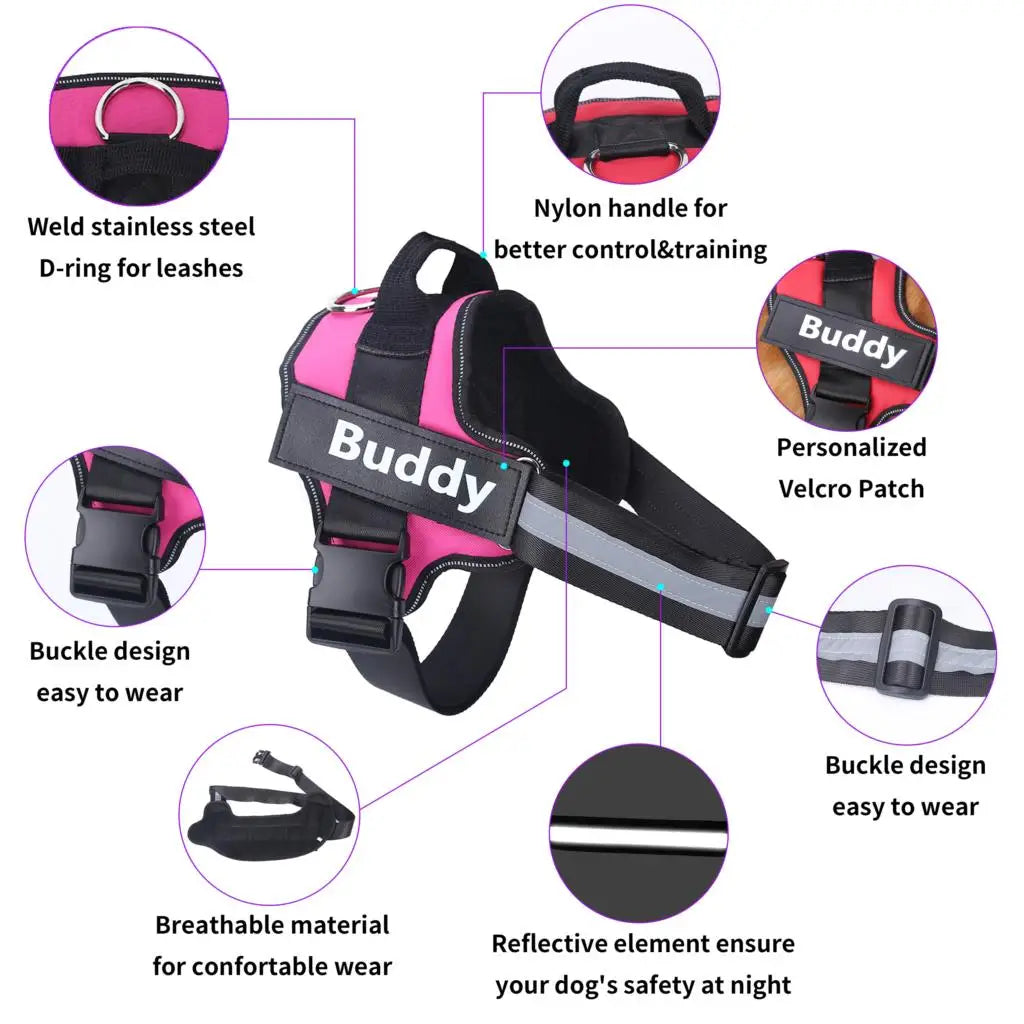 Senior Dog Walking Harness – Reflective & Adjustable