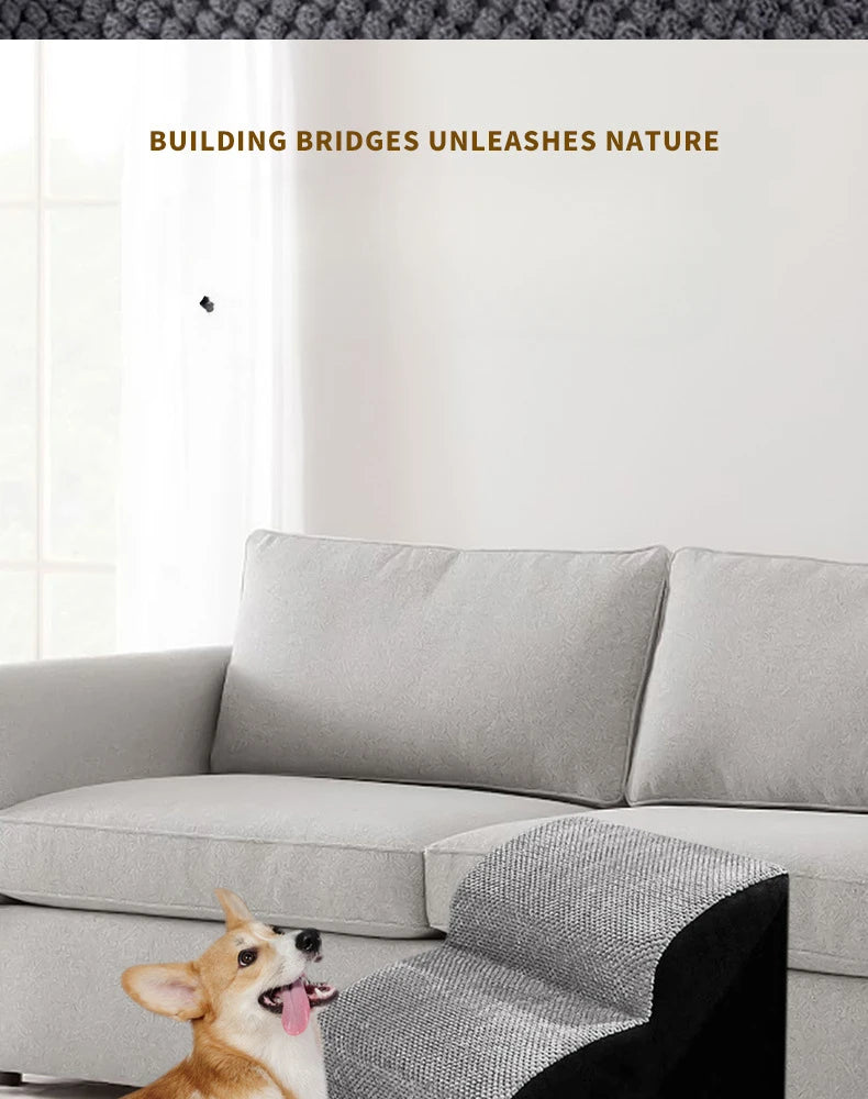 Senior Dog Ramp – Non-Slip Memory Foam Steps