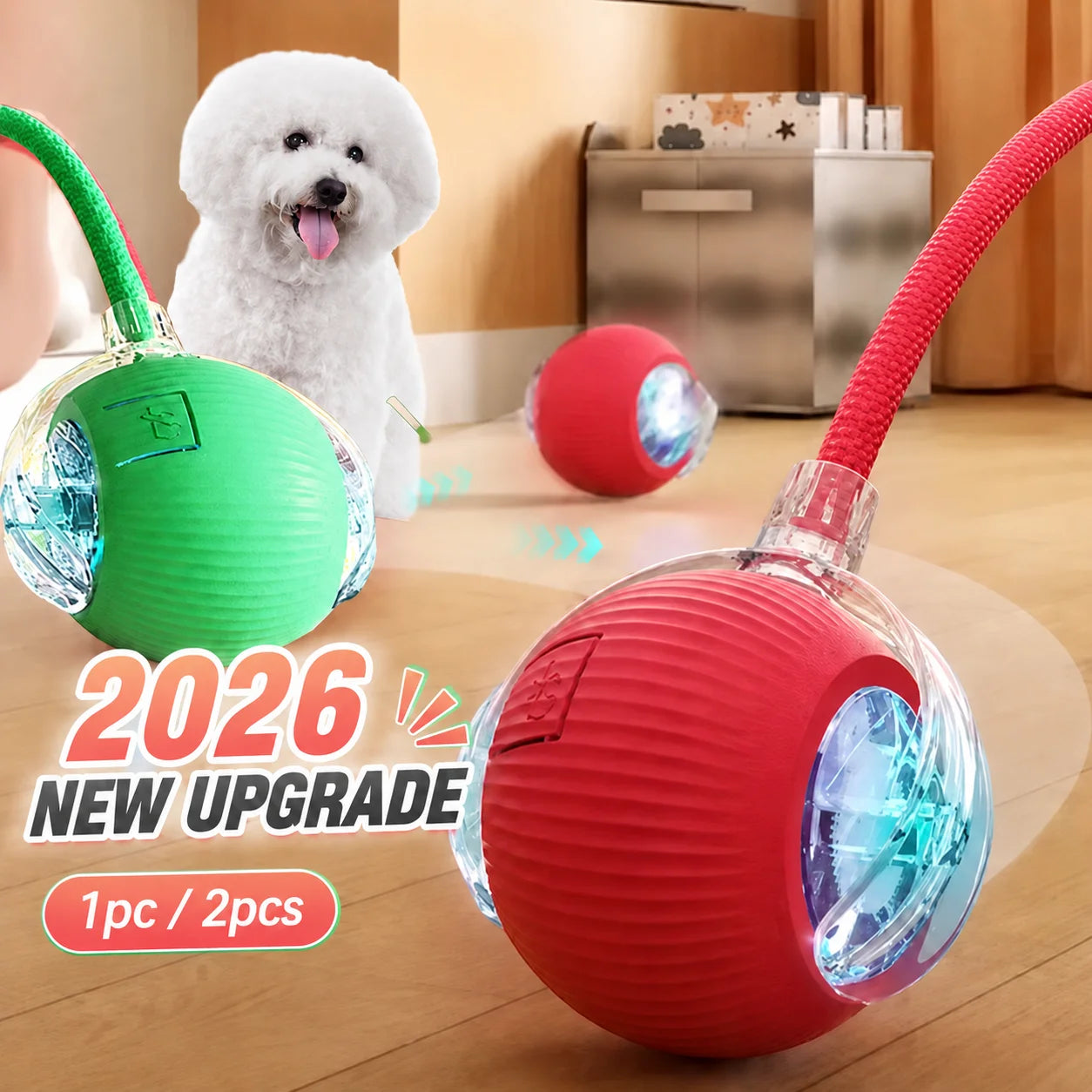 Automatic Rolling Dog Ball – Rechargeable Interactive Toy