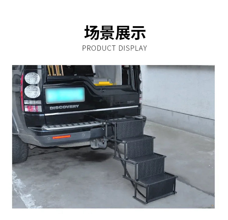 Foldable Dog Car Ramp – Portable Steel Ladder