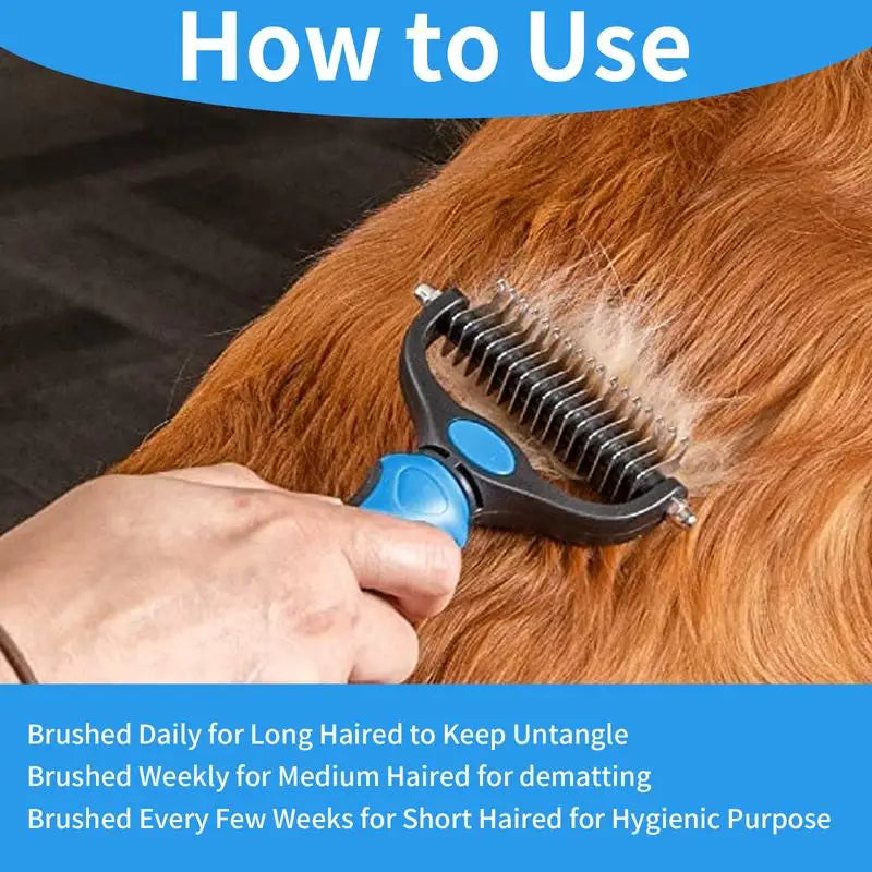 2-in-1 Dog Deshedding & Grooming Brush