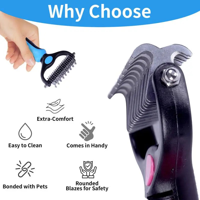 2-in-1 Dog Deshedding & Grooming Brush