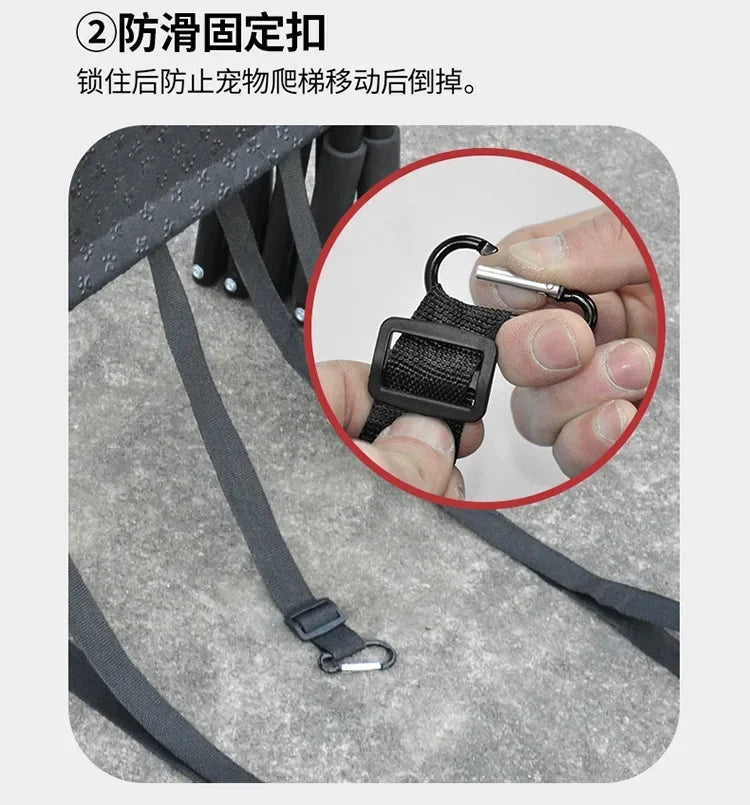 Foldable Dog Car Ramp – Portable Steel Ladder