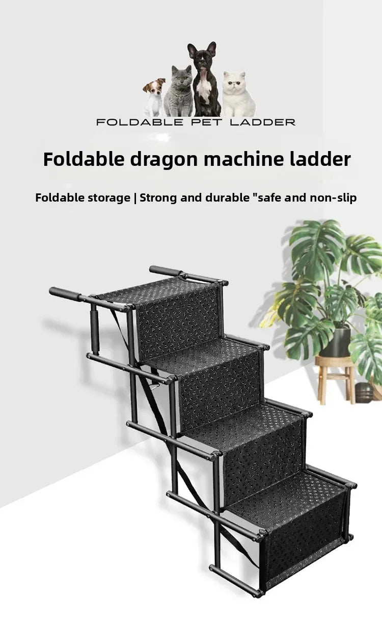 Foldable Dog Car Ramp – Portable Steel Ladder