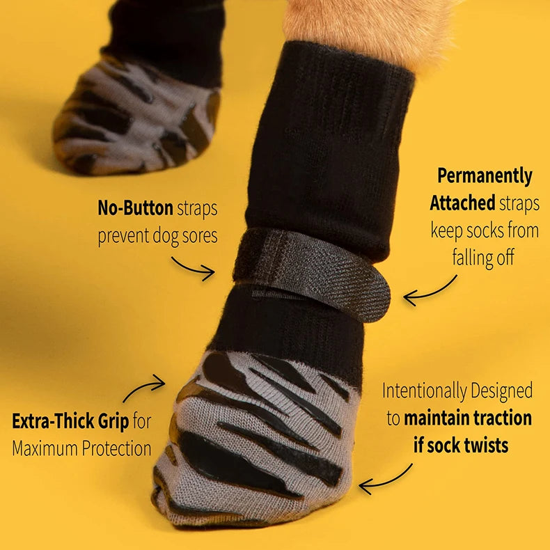 Anti-Slip Dog Socks – Indoor Traction & Paw Protection