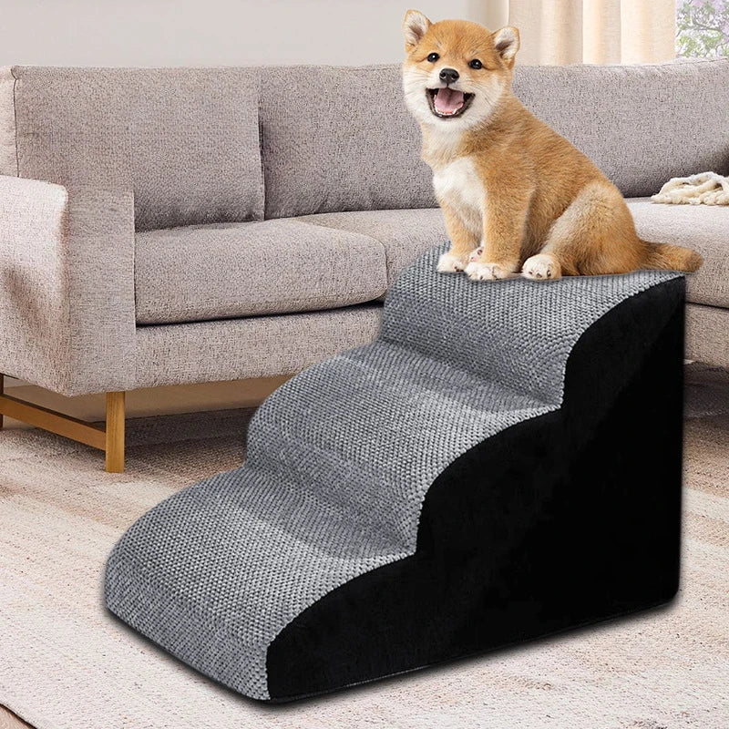 Senior Dog Ramp – Non-Slip Memory Foam Steps