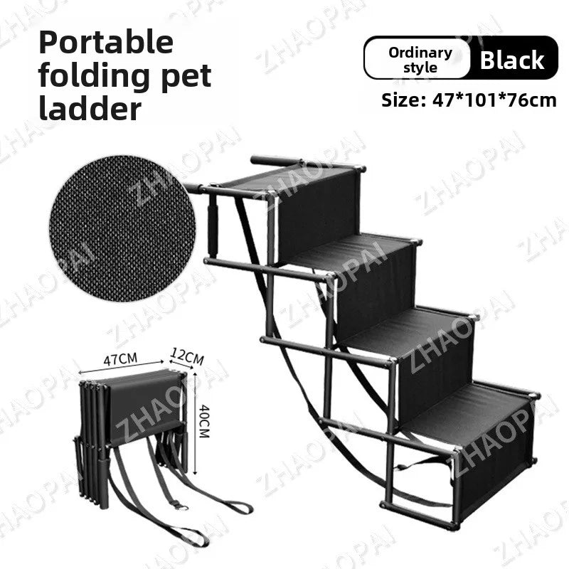 Foldable Dog Car Ramp – Portable Steel Ladder