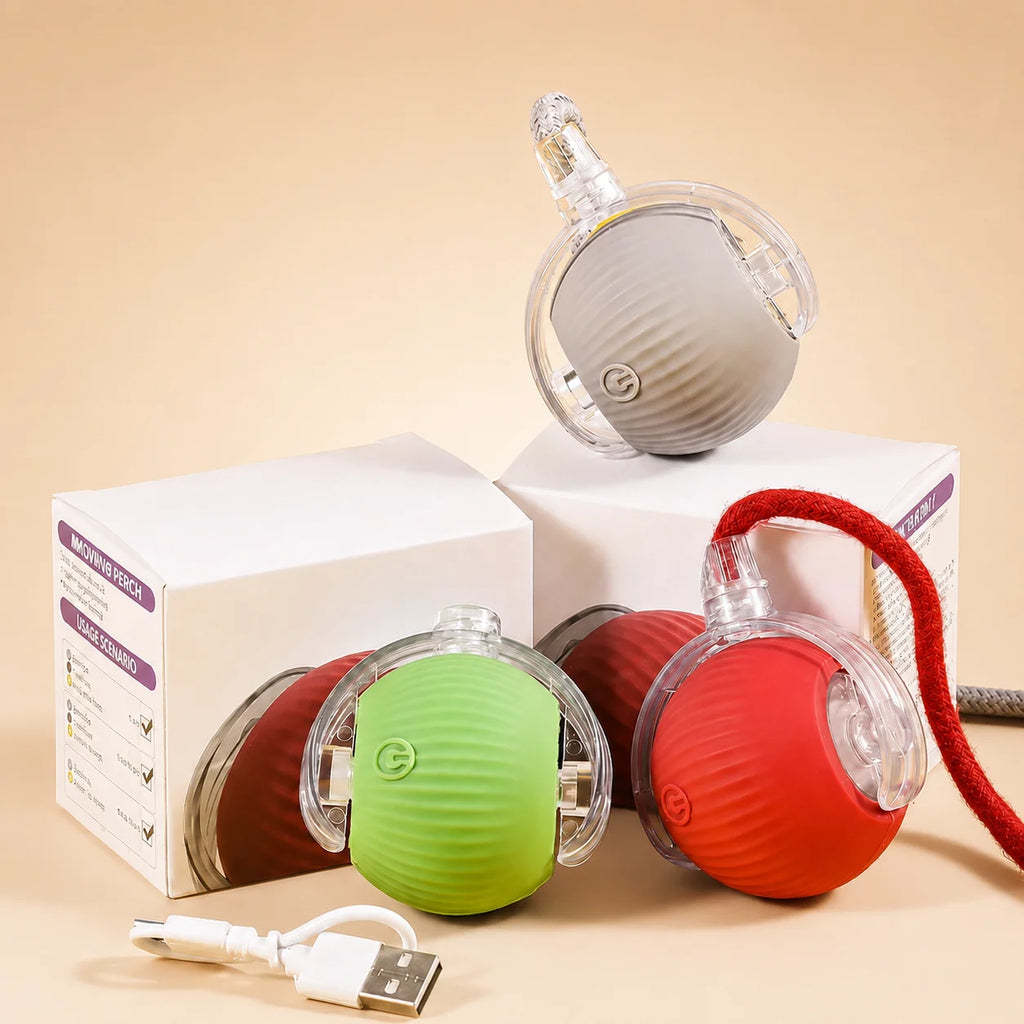 Automatic Rolling Dog Ball – Rechargeable Interactive Toy