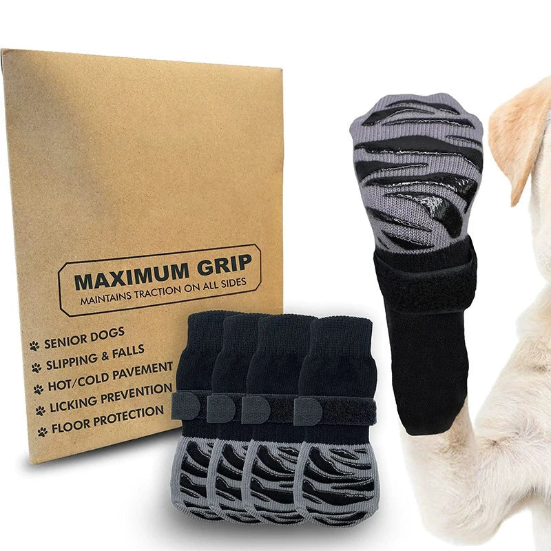 Anti-Slip Dog Socks – Indoor Traction & Paw Protection