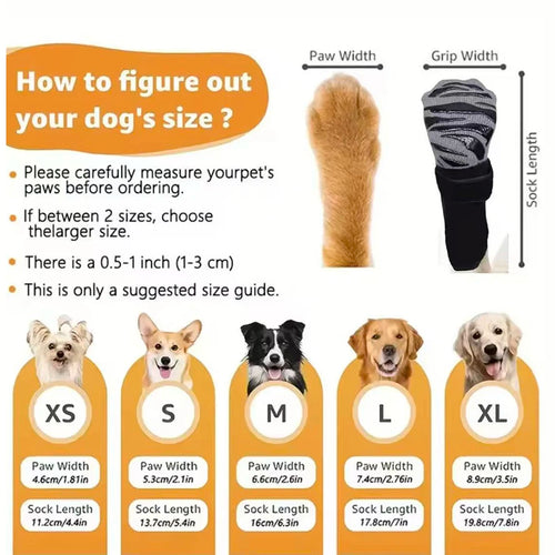 Anti-Slip Dog Socks – Indoor Traction & Paw Protection