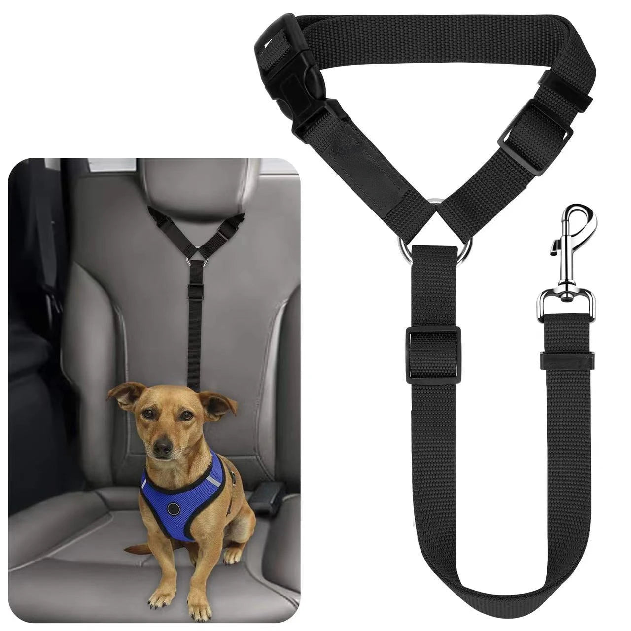 Two-in-One Car Safety Leash & Harness Connector