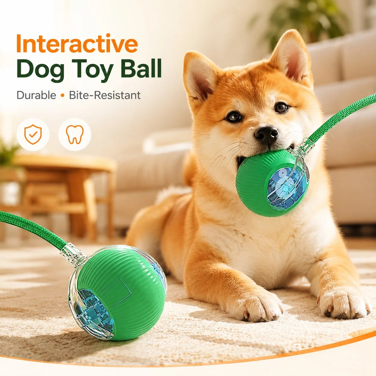Automatic Rolling Dog Ball – Rechargeable Interactive Toy